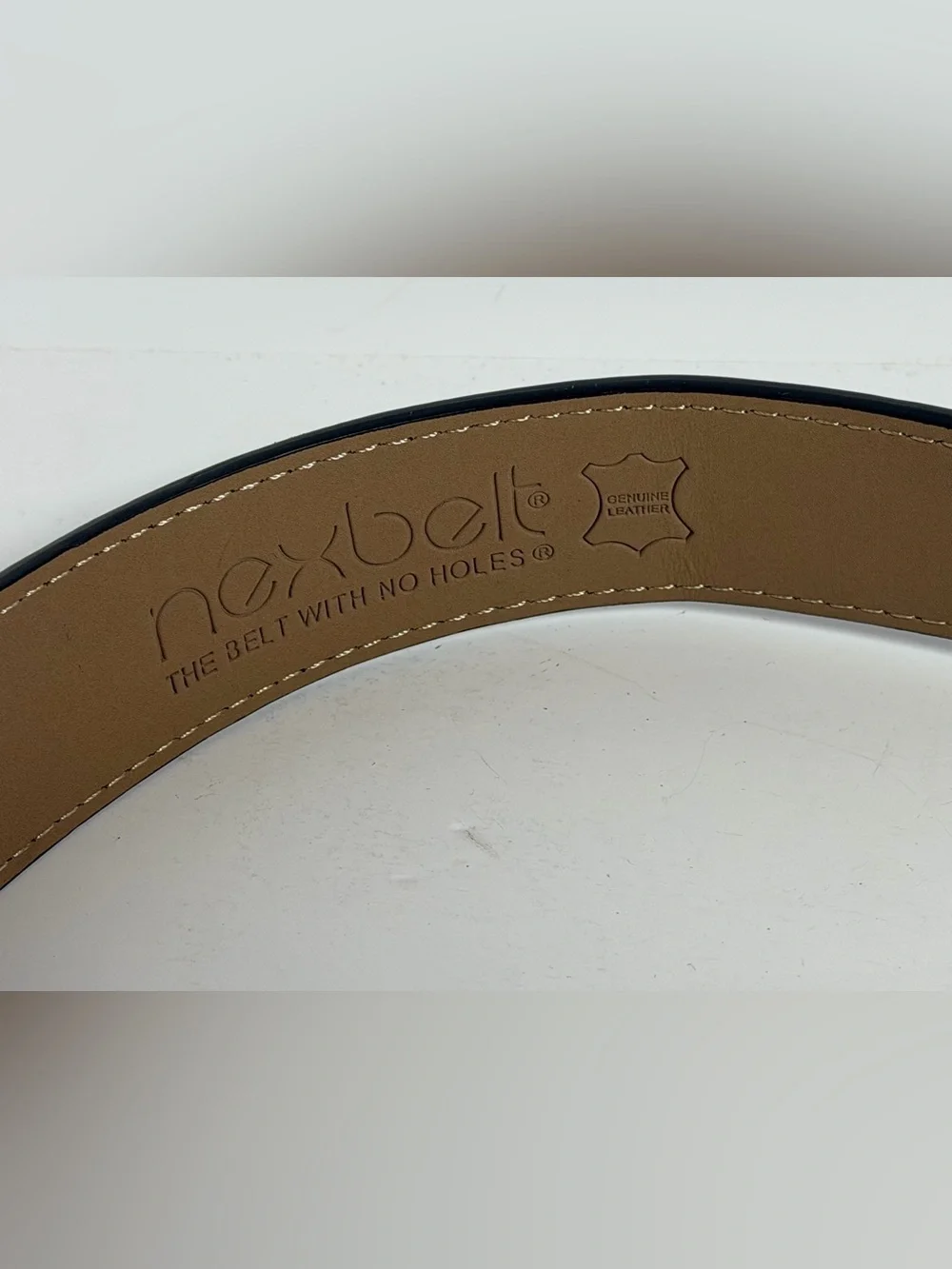 Men's Black Leather Belt with Polished Silver Buckle